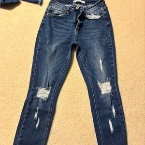 Kancan Distressed Blue Women's Jeann